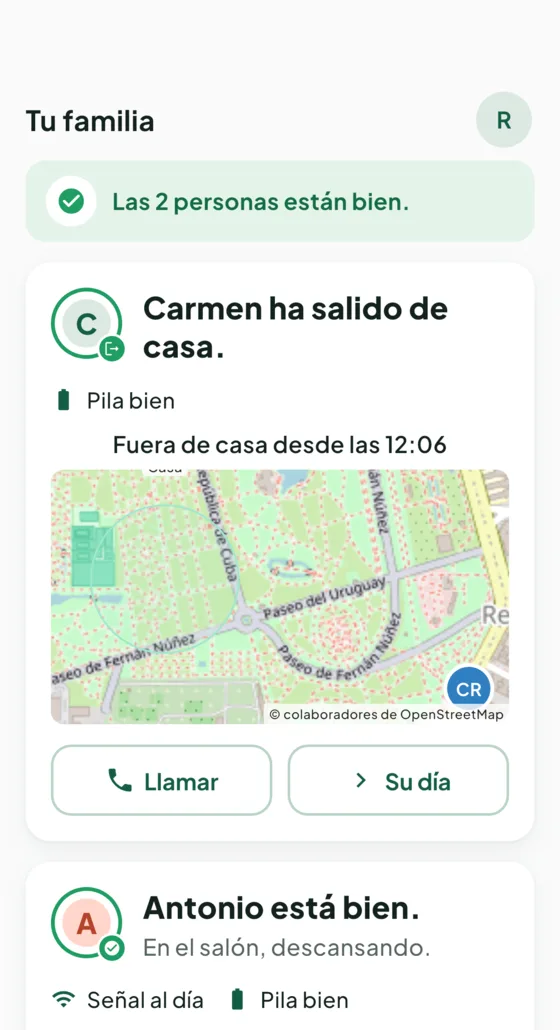 App VitalKeep — pantalla de inicio
